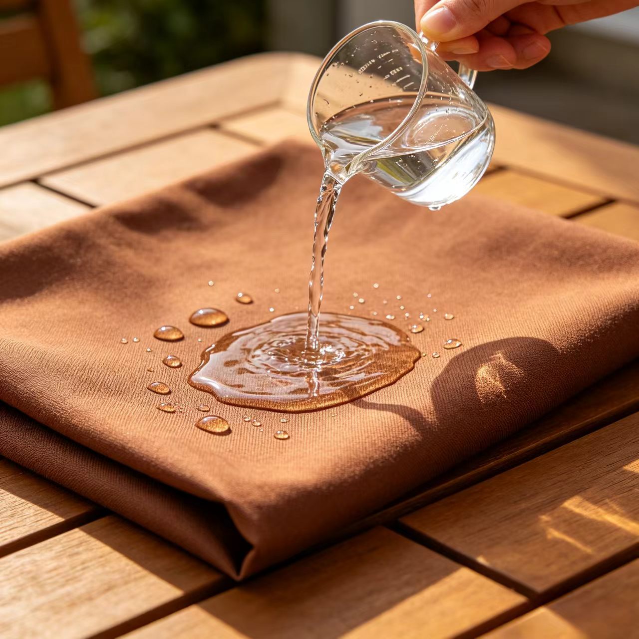 Industry Sharing | Four Waterproof Treatments for Outdoor Furniture Fabric: Teflon, PU, PVC & Fluorine-Free Waterproofing — How to Choose?