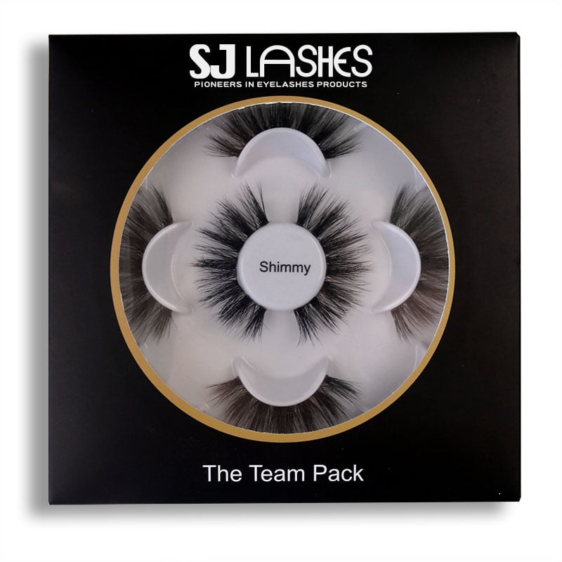 SJ LASHES Factory Wholesale 5 Pairs Strip Eyelash Paper Box | Custom Logo Private Label Round Window Lash Case 