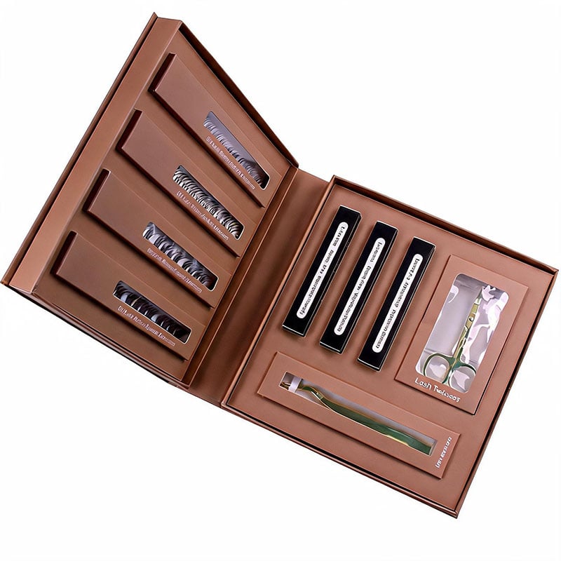 SJ LASHES Fabrik Großhandel Luxus-Mehrfarben-DIY-Wimpernverlängerungs-Set Geschenkbox | Segmentiertes Cluster-Wimpernset mit individuellem Logo und Werkzeugen, OEM/ODM