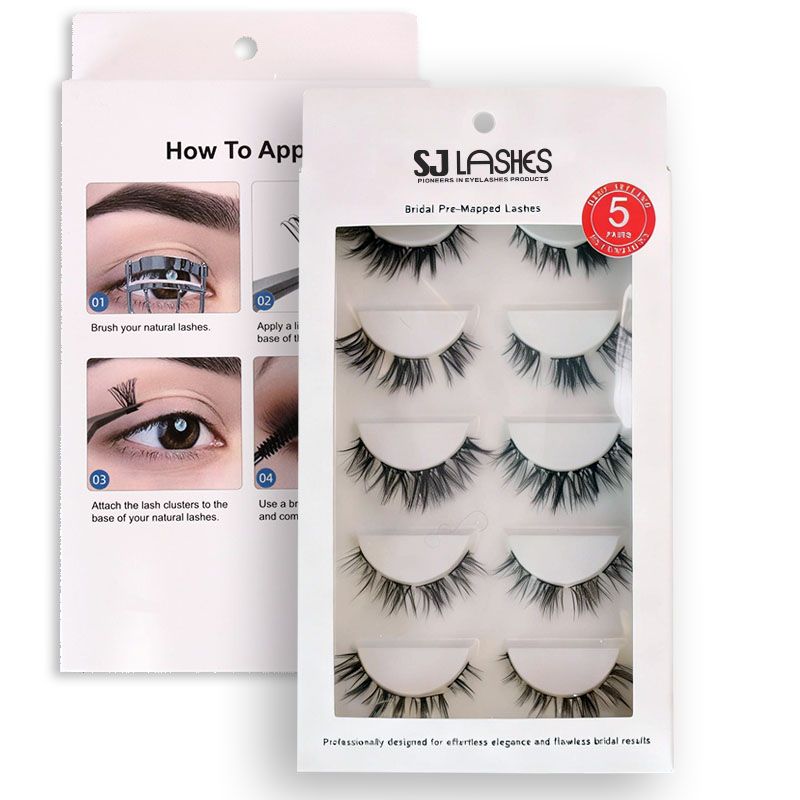 SJ LASHES Fabrik Großhandel maßgeschneiderte Griffpapierboxen für Verpackung | Kreatives und unterhaltsames Design für Segment-Wimpern-Sets OEM