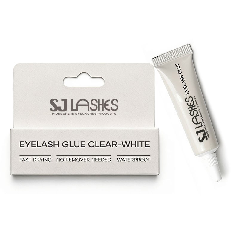 لواصق الرموش الاحترافية على شكل شرائط من مصنع SJ LASHES بالجملة | لاصق رموش في أنبوب رمادي قابل للعصر مع مقابض، ومعبأ في علبة تجزئة جاهزة للبيع، مع إمكانية وضع شعارك الخاص وتسمية العلامة التجارية الخاصة بك (OEM/ODM)