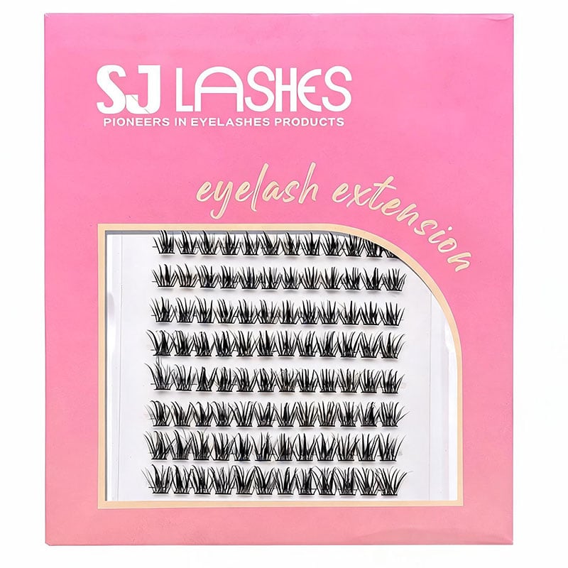 Wholesale Custom Segmented Eyelash Kit Packaging | Private Label Multi-Row DIY Cluster Lash Box with Tools OEM