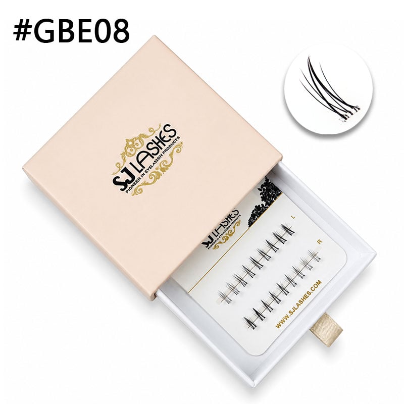 رموش سفلية من SJ LASHES بدون لاصق: شرائط شفافة طبيعية مكوَّنة من صفَّين — إصدار علبة درج أنيقة