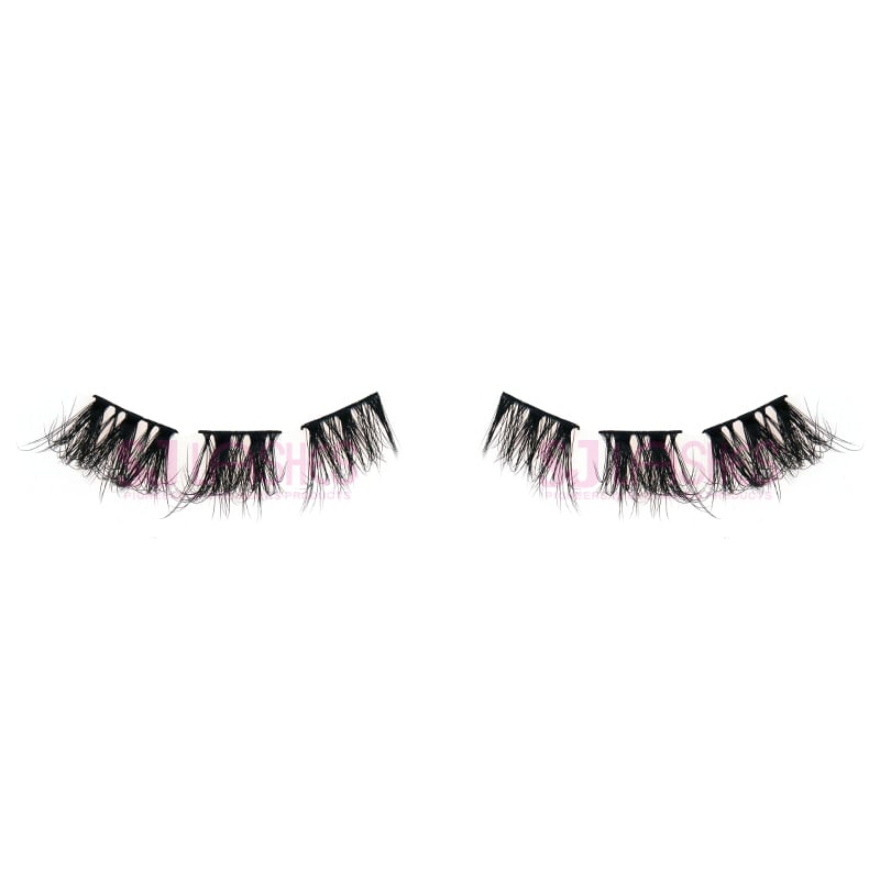 3D-flauschige Volumen-Lashes mit segmentierten Clustern#FDIY