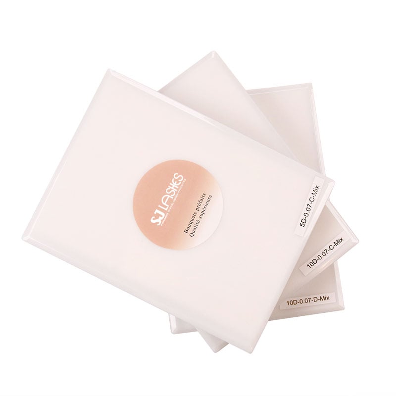 SJ LASHES Factory Wholesale Custom Lash Labels & Stickers | Curl, Thickness & Length Spec Tags with Gold Foil & Round Brand Seals OEM/ODM