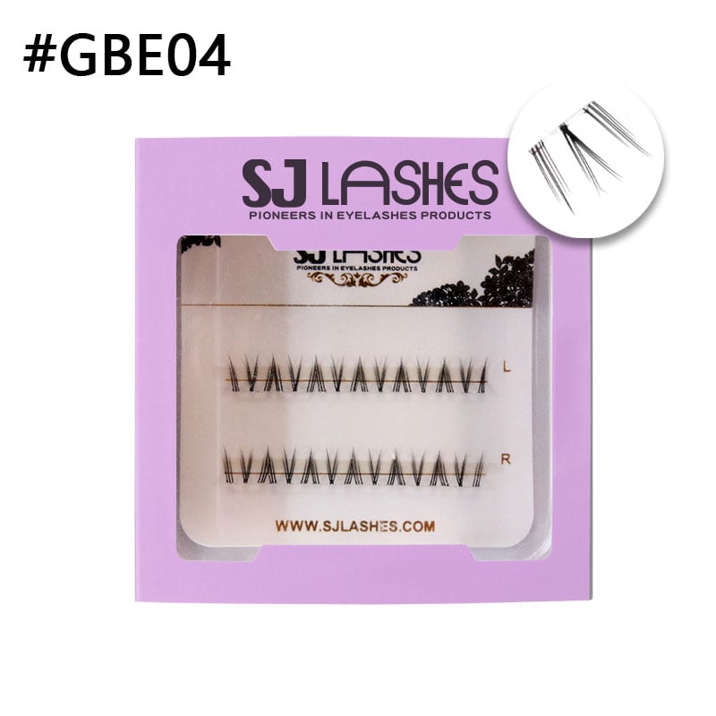 رموش كلاستر سفلية ذاتية الصنع من SJ LASHES: شرائط رموش سفلية طبيعية مع علبة بلاستيكية وغلاف واقٍ — الإصدار الأزرق الفاتح الهادئ