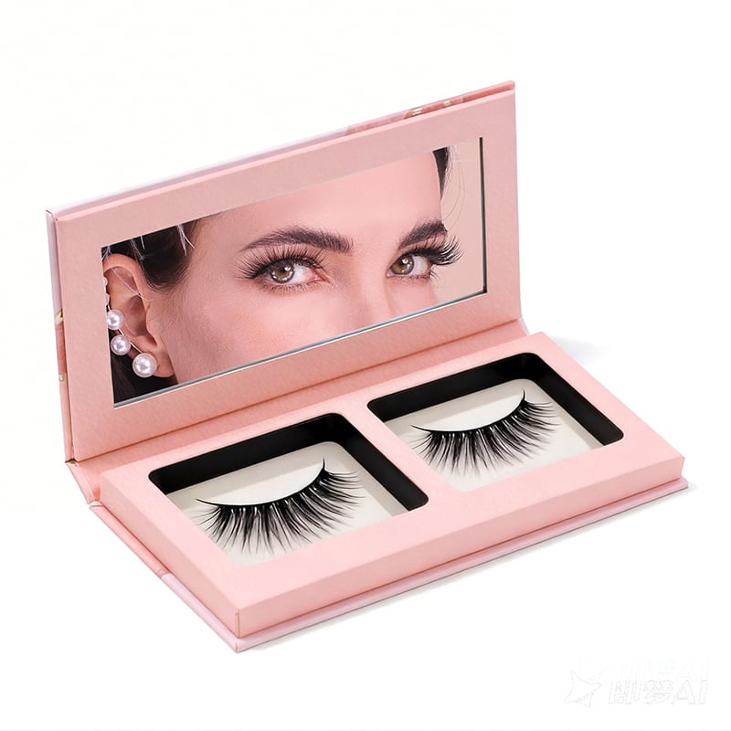 SJ LASHES Fabrik Großhandel Premium-magnetische Wimpern-Geschenkbox mit integriertem Spiegel | Individuelles Logo, Private Label Streifenwimpern-Etui mit Spiegel OEM/ODM