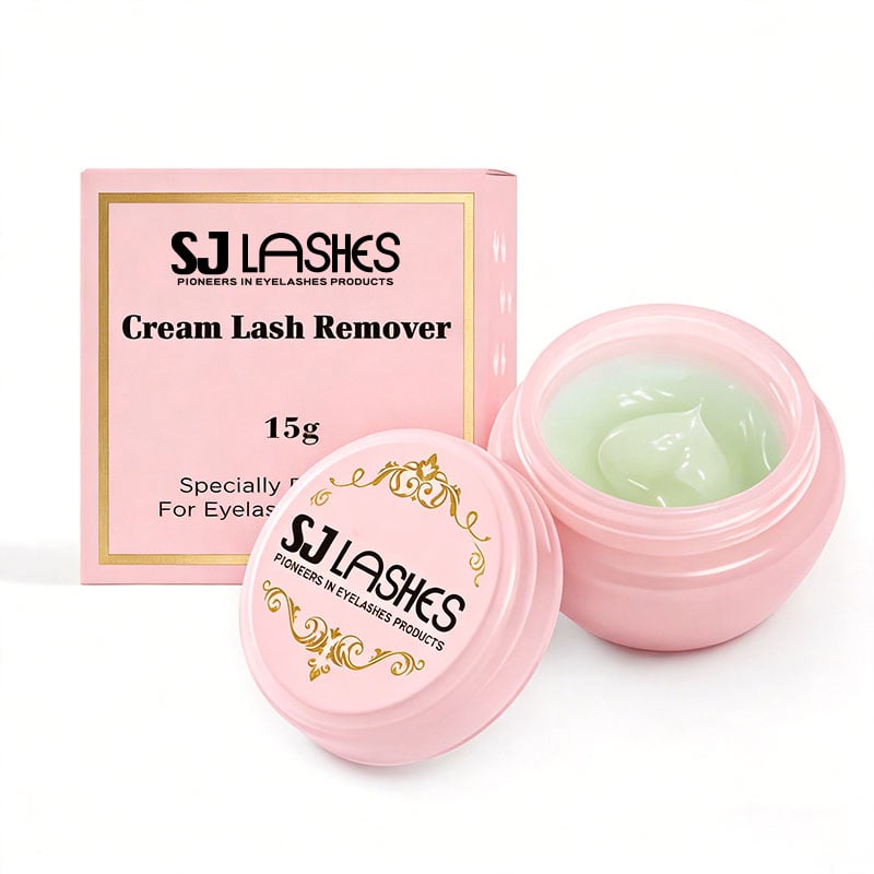 SJ LASHES Factory Wholesale Cream Lash Remover 15g with Matching Gift Box | Custom Logo Private Label Remover Jar OEM/ODM 