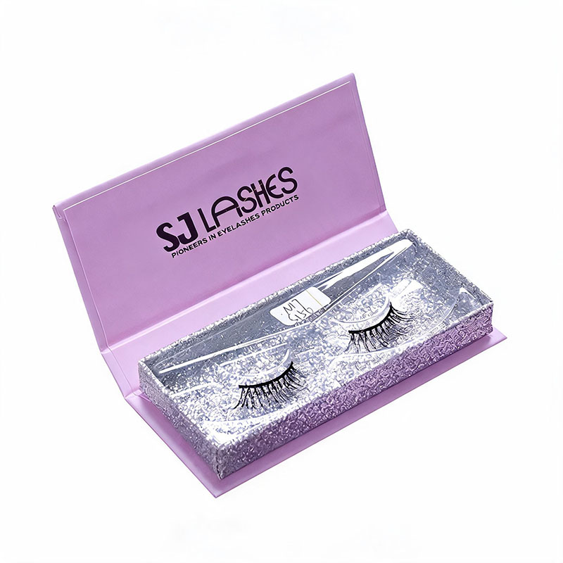 علبة هدايا فاخرة لماسك الرموش المغناطيسي من مصنع SJ LASHES للبيع بالجملة | علبة رموش فاخرة لامعة ومعدنية قابلة للتخصيص بشعارك الخاص وعلامة تجارية خاصة، تصنيع حسب الطلب (OEM/ODM)