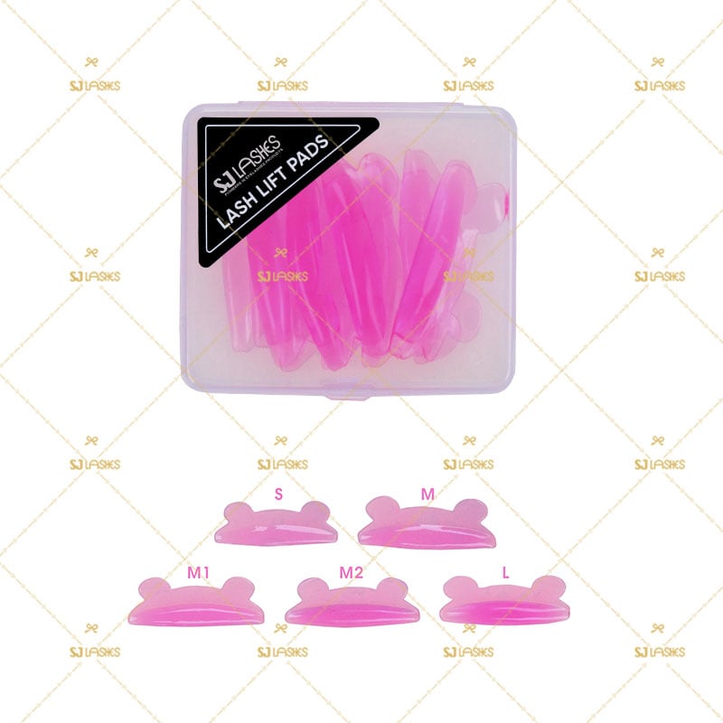 Factory 5 Sizes Glueless Lash Rod (Pink) | Wholesale Eyelash Lifting No Glue Rollers