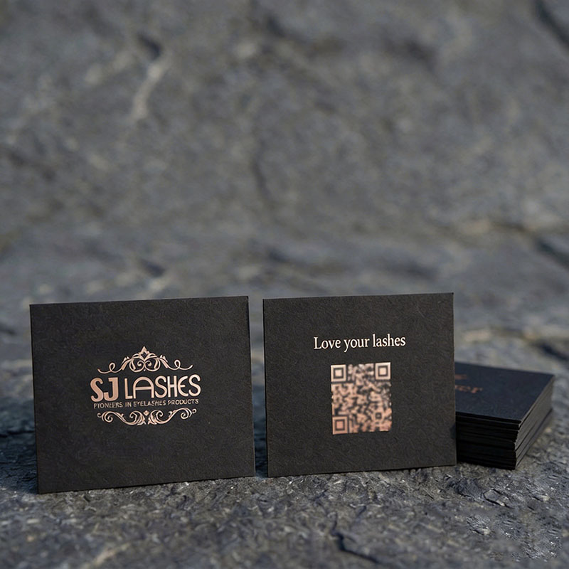 SJ LASHES Fabrik Großhandel Luxus-individuelle Mini-Einlegerkarte | Boutique-Dankeskarte & Social-Media-Begrüßungskarte, Private Label OEM/ODM