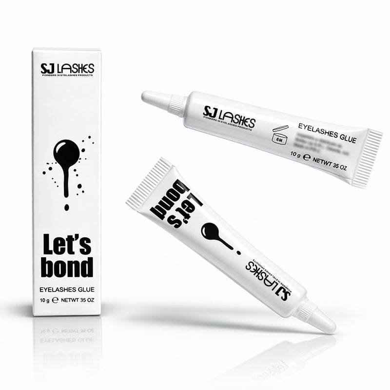 SJ LASHES Fabrik Großhandel Private-Label-Wimpernkleber in 10-ml-Tube | Individualisierte Klebertube mit Kundenlogo, Einzelhandelskasten, OEM