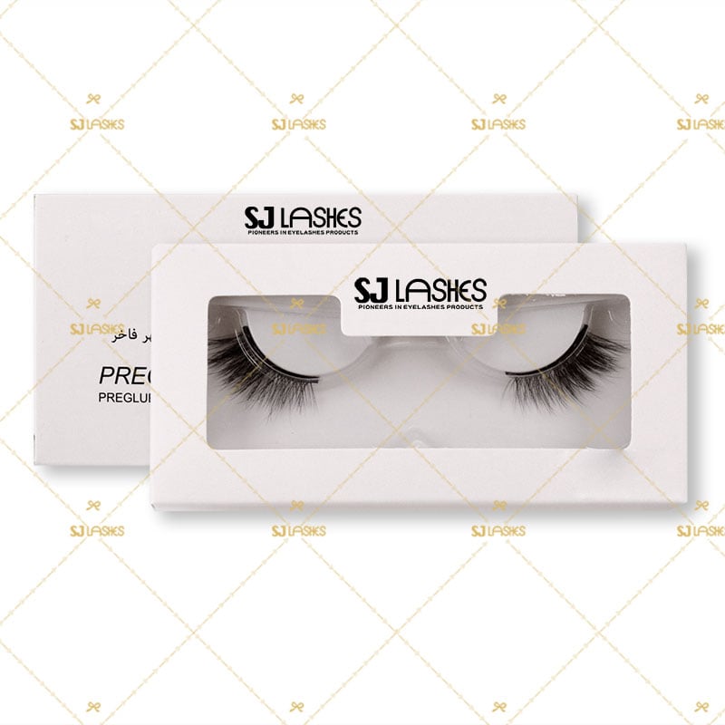 SJ LASHES Fabrik Großhandels-Premium-Einzelwimpern-Verpackungsbox | Individuelle Papier-Wimpern-Box mit Sichtfenster, OEM