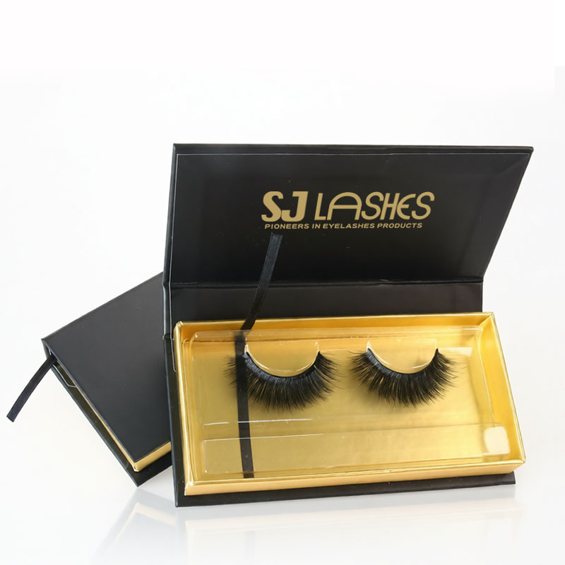 SJ LASHES Fabrik Großhandel Luxus-magnetische Wimpern-Geschenkbox | Individuelles Logo, heißgeprägte Goldfolienprägung, Private-Label-Einzelwimpern-Box, OEM/ODM