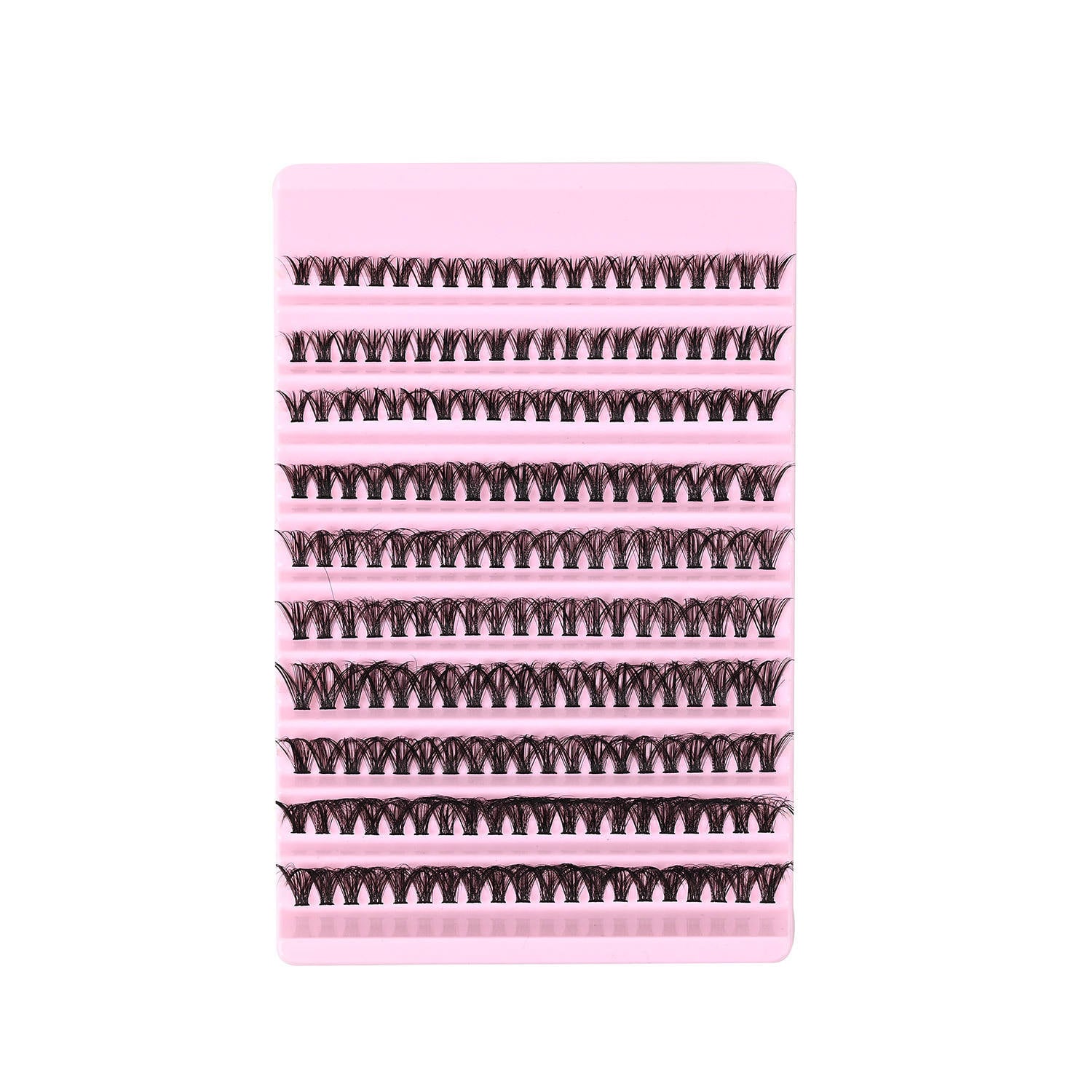 Rosa Clustervolumen-Wimpern