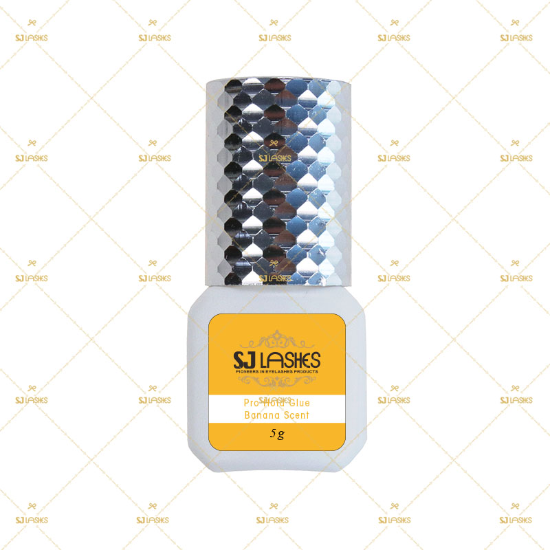 Private Label, flexibler Pro-Hold, bananen- und blumenduftender, weich aushärtender Wimpernverlängerungskleber