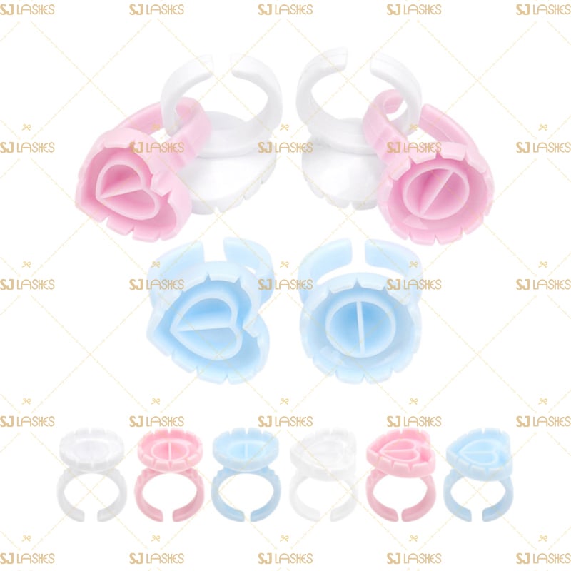 Wholesale Eyelash Extension Blossom Cup Holder (10pcs/Pack) | Factory Lash Extension Flower Fan Tool
