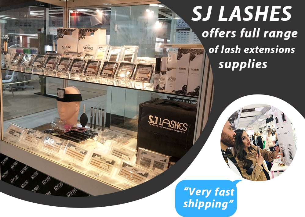 sj lashes factory wholesale pre glued single row cluster lash packaging box  custom window retail paper box oem-0