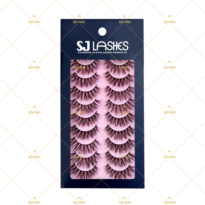 Embalagem em Caixa de Papel para 10 Pares de Cílios Atacado de Luxo da Fábrica SJ LASHES | Caixa para Vários Pares de Cílios com Logotipo Personalizado e Grande Janela, Caixa de Varejo Elegante OEM/ODM