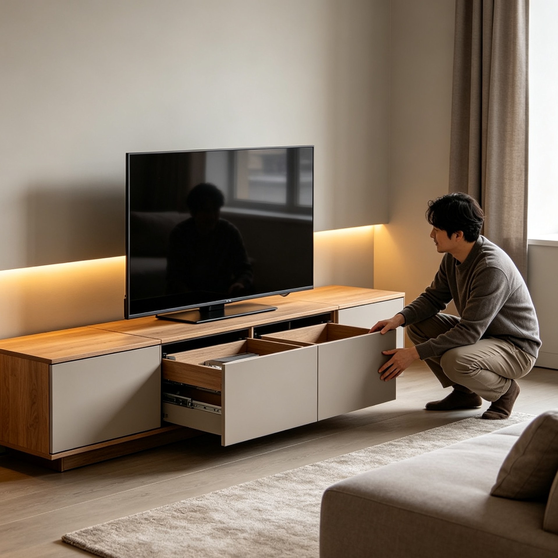  Deformable TV Cabinet