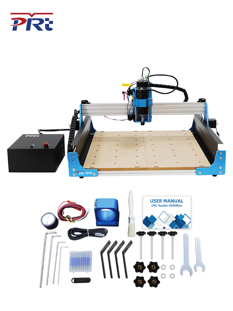 PRTCNC 4040 Max Newest CNC Router Machine available wih 20W&40w Laser and Trimmer manufacture