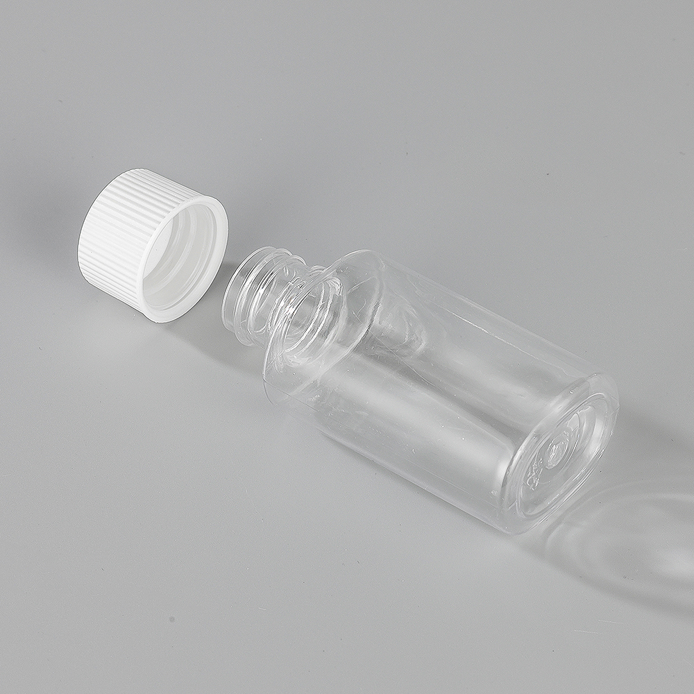 ZLS-45 ml kvadratisk klar PET-plastisk medicinflaska, tom pillerbehållare med CRC-lock för läkemedelsförpackning