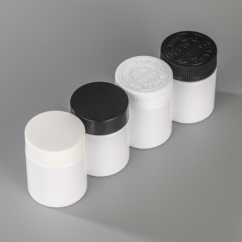 ZLS-tom 120 ml anpassad PET-plastpillerflaska med barnsäkert trycklock, farmaceutisk medicinburk