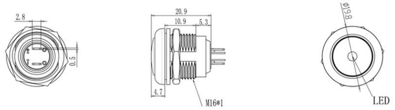A400 Series 16mm Push Button Switch supplier