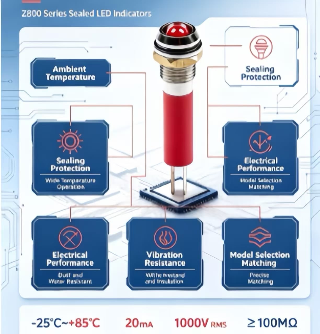What factors affect the service life and reliability of indicator lights