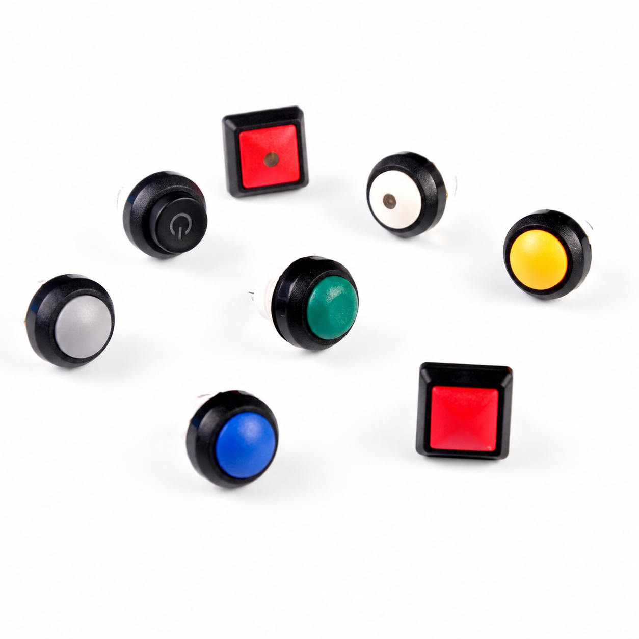 A400 Series 12mm White Housing Push Button Switch