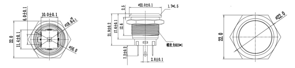 A500 Series Dual-Circuit Push Button Switch details
