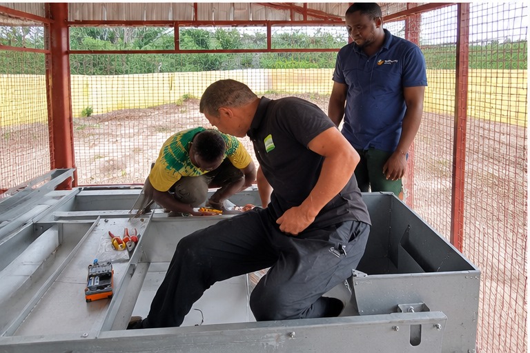 Equipment service and debugging at Nigeria layer project