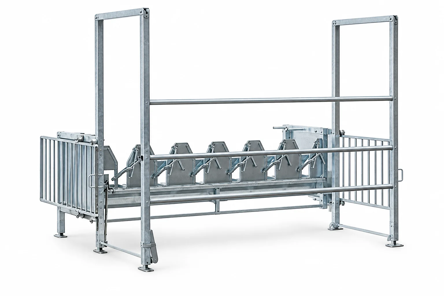 Mobile milking platform detailed view