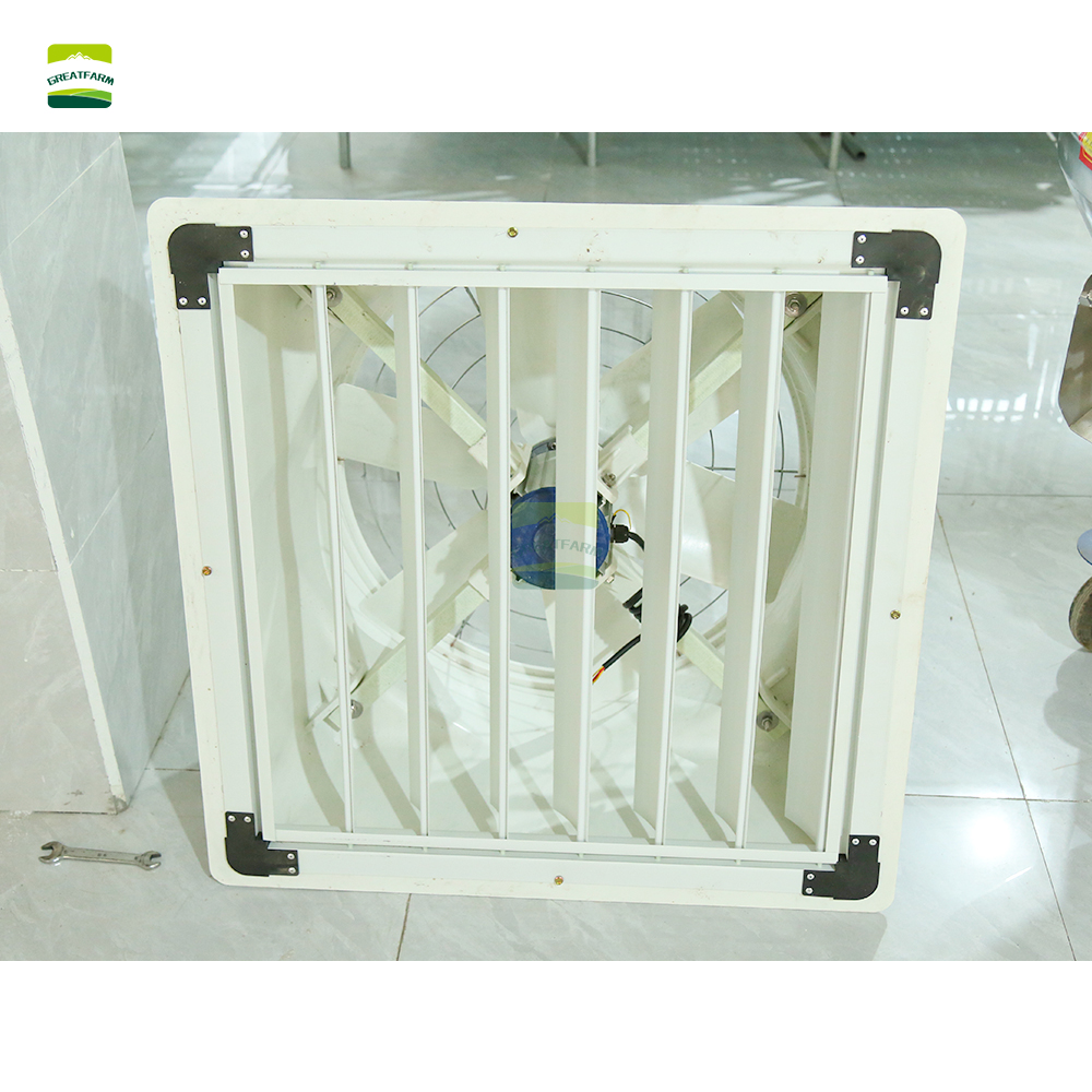 Pig house ventilation fan and cooling pad environment control