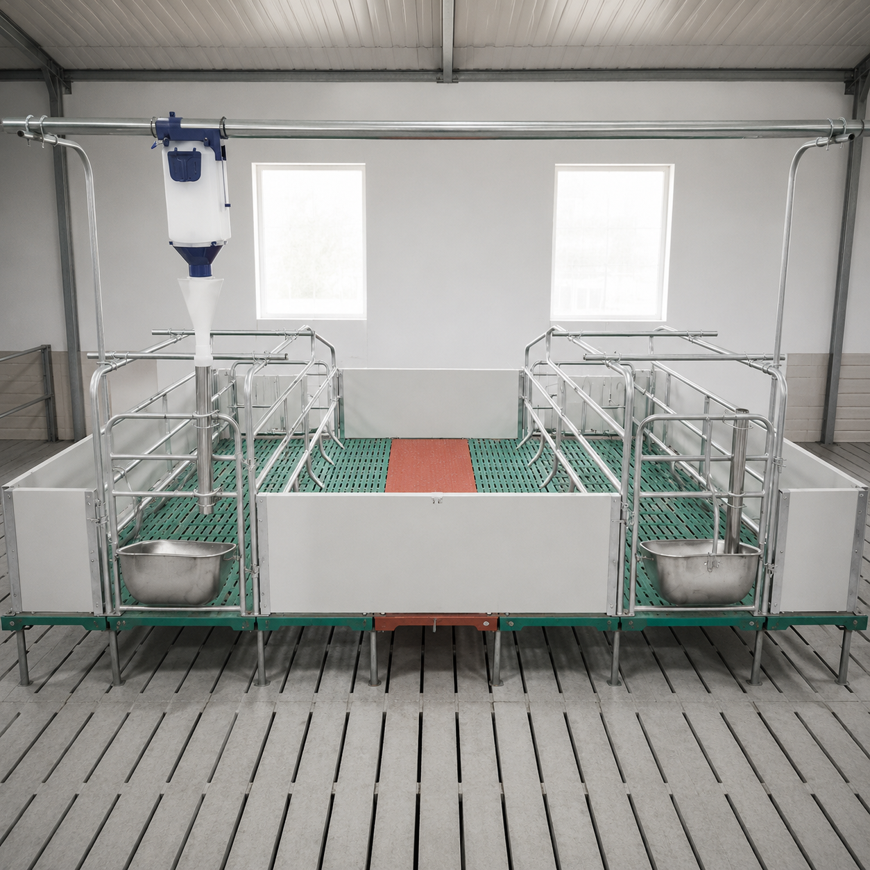 Semi-European farrowing crate