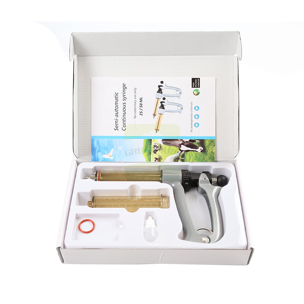 Semi-automatic syringe open package