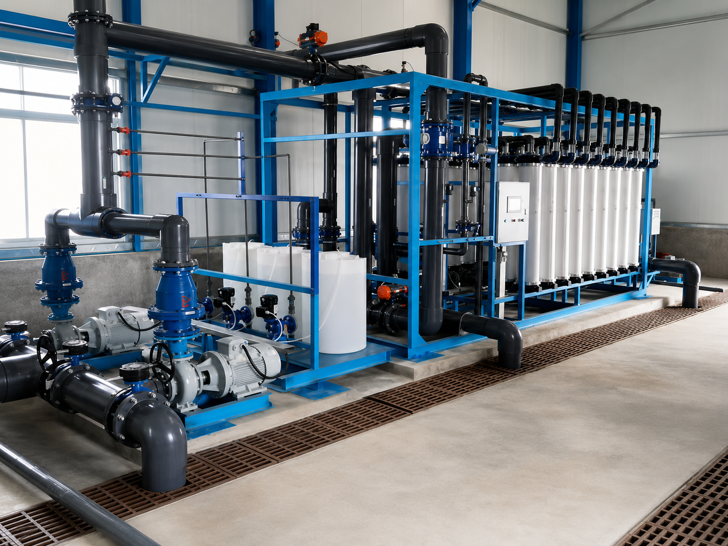 Pig farm water treatment skid