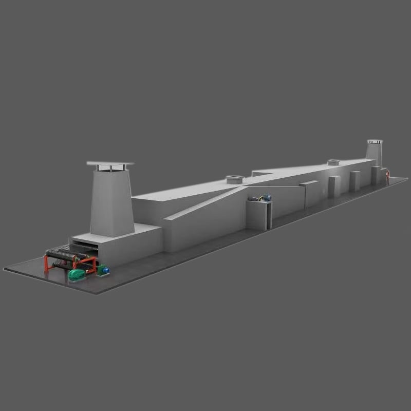 Brick kiln drying system model for pulp egg tray line