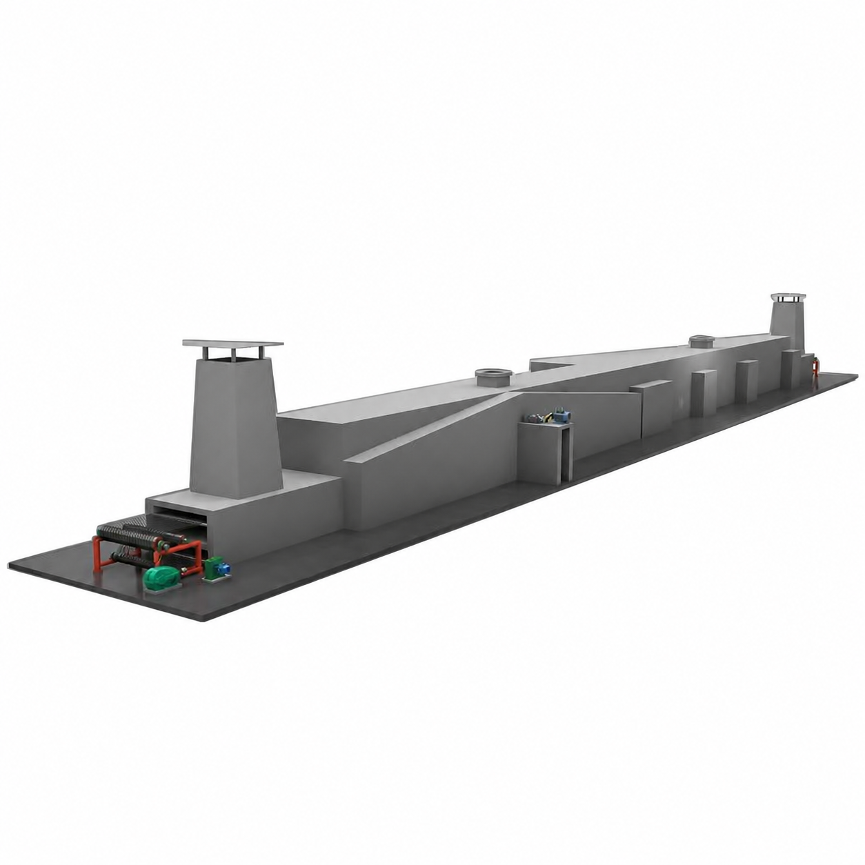 Brick kiln drying system model for pulp egg tray line