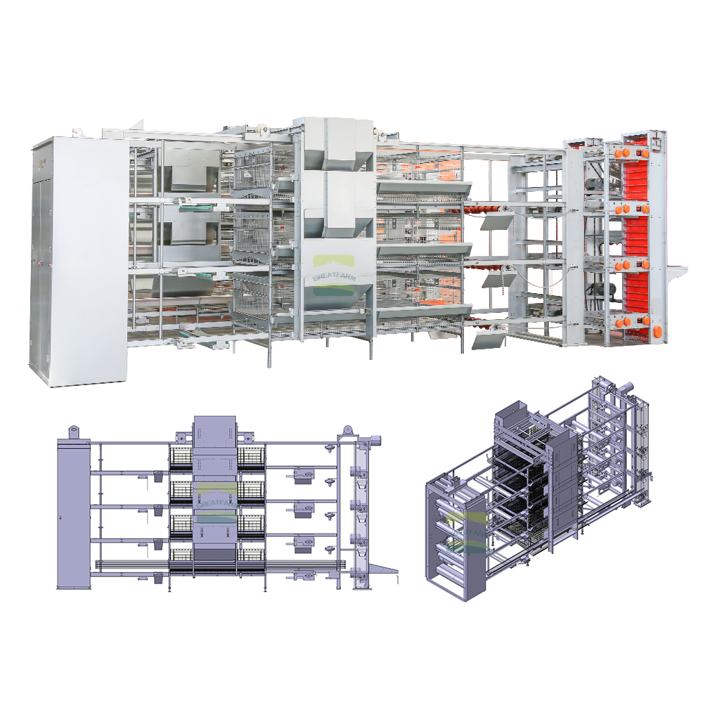 H-Type Layer Cage System Full View