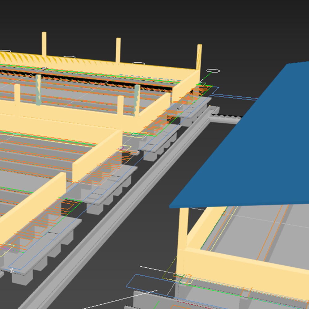 Boar station project overview with housing collection lab and storage package