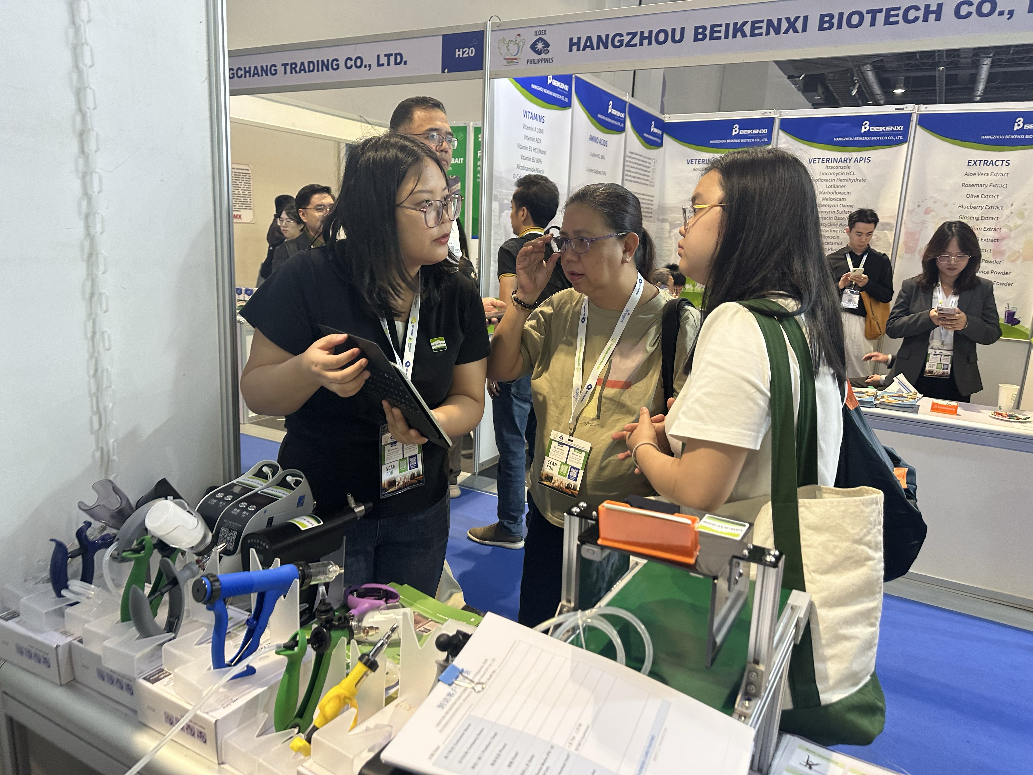GREAT FARM team discussing products with visitors at ILDEX Philippines 2026