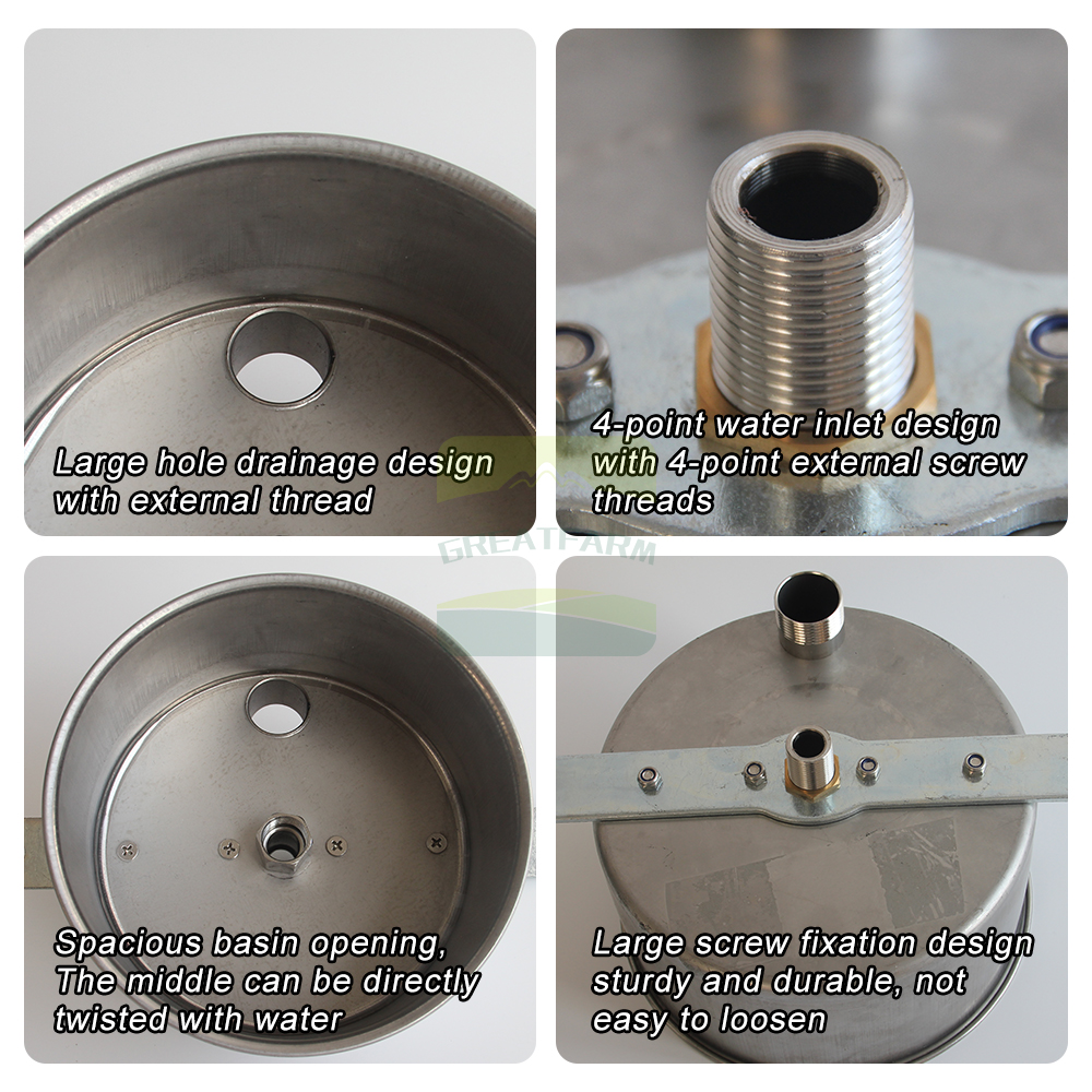 Pig drinking system with nipple drinker and water line