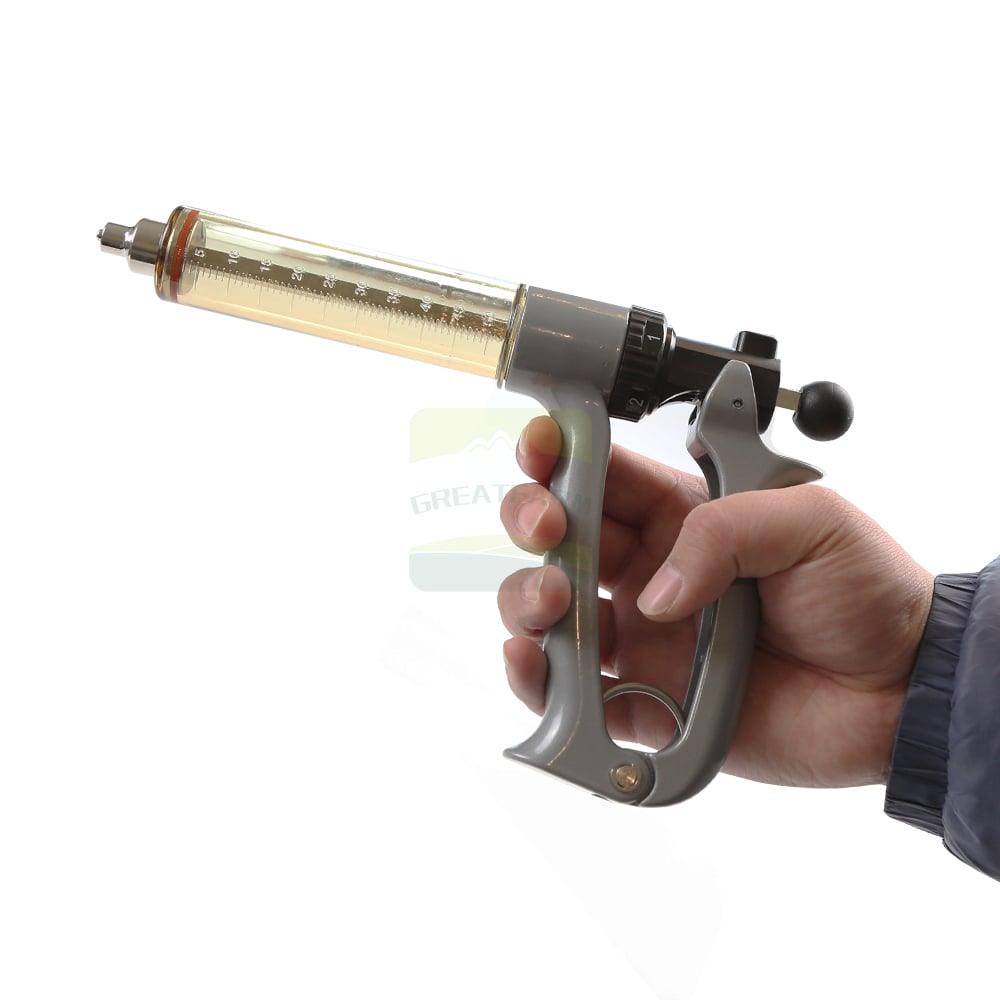 Semi-automatic syringe scale view