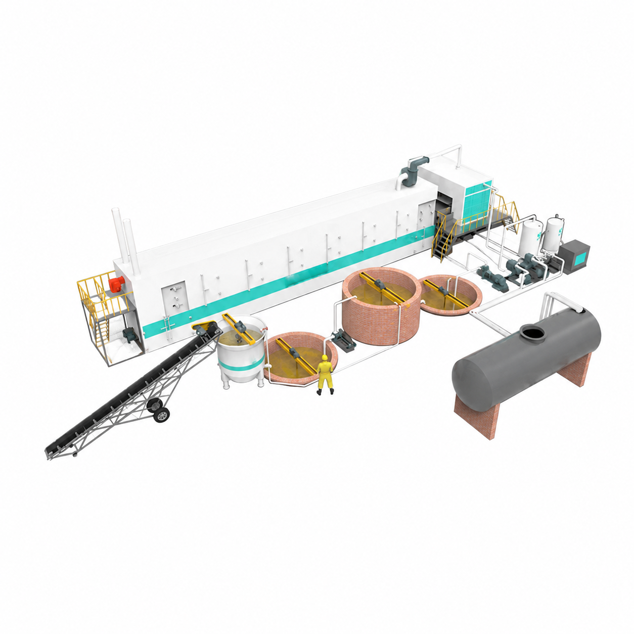 Metal mesh belt dryer line for egg tray production