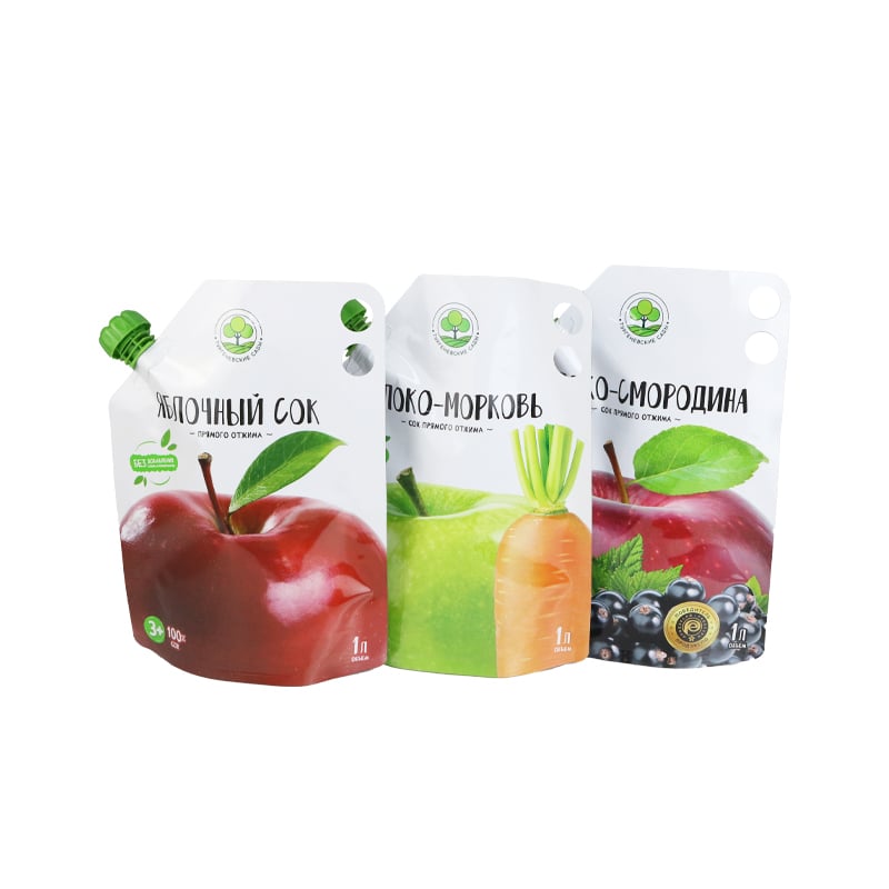 Weiyi Pack Custom Printed 250ml 500ml 1000ml Aluminum Foil Stand up Spout Pouch for Juice Beverage Baby Food Liquid Drink Packaging