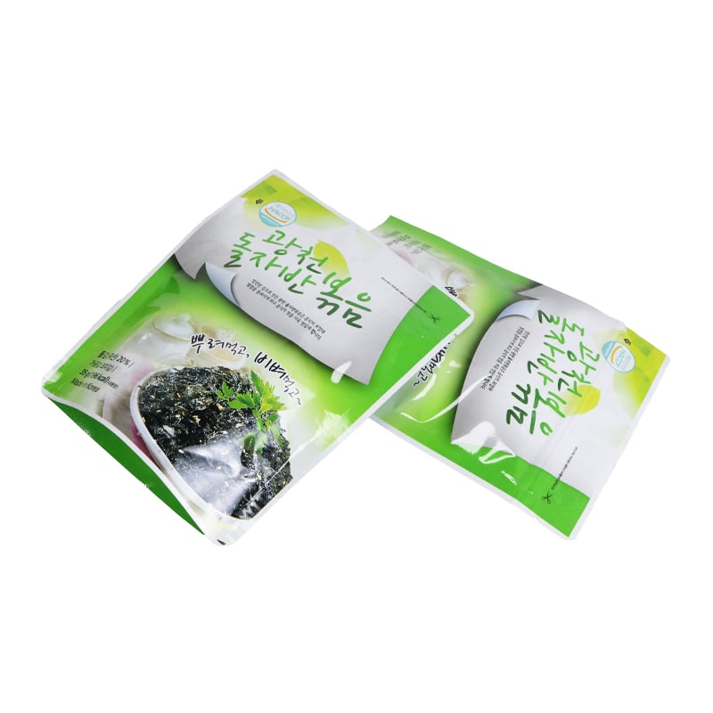 Weiyi Pack Custom Printed Food Grade Stand up Pouch with Zipper for Korean Seaweed Laver Snack Food Packaging HACCP Certified