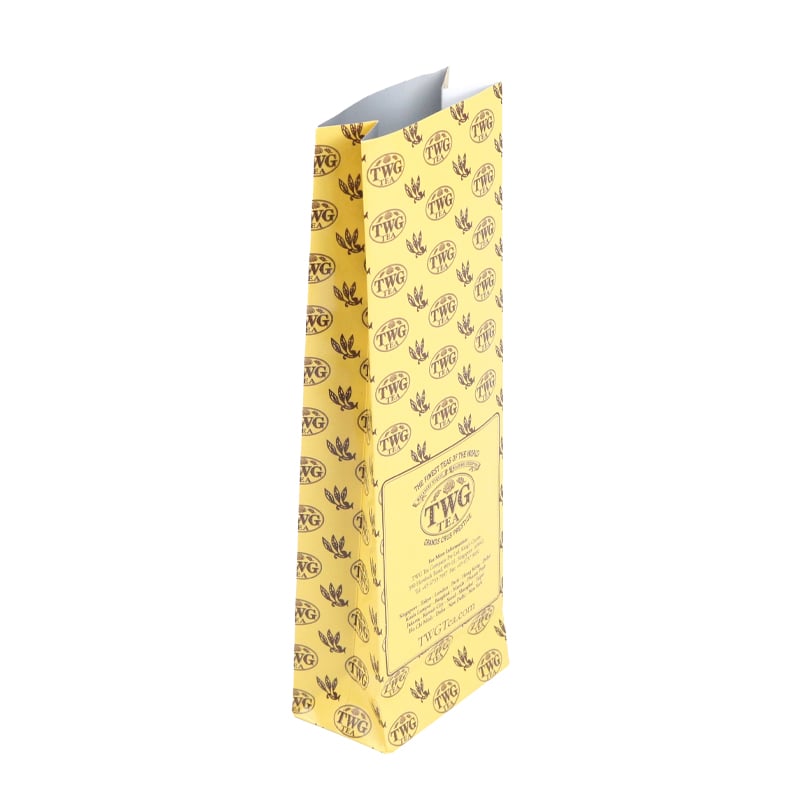Weiyi Pack Custom Printed Flat Bottom Tea Bag Aluminum Foil Side Gusset Pouch for Loose Leaf Tea Coffee Bean with Custom Logo