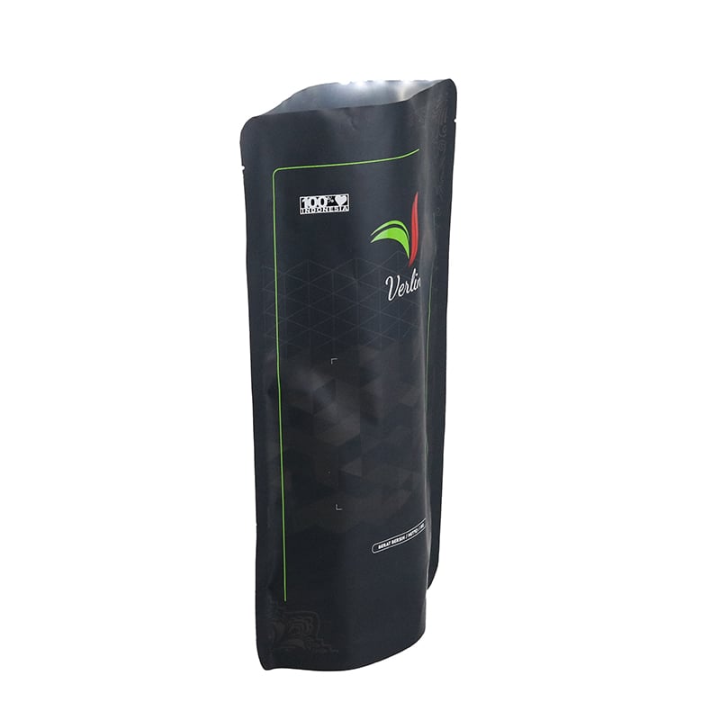 Weiyi Pack Matte Finish Custom Printed Food Grade Stand up Pouch with Zipper for Tobacco Spice Herb Packaging 1kg Black Design