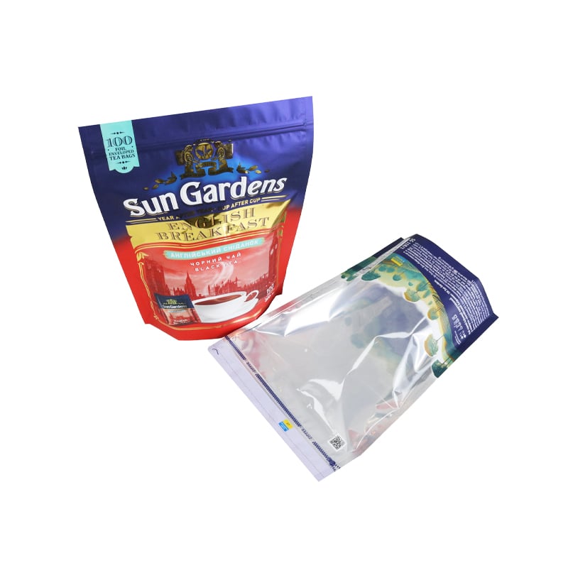 Weiyi Pack Food Grade Custom Printed Aluminum Foil Stand Up Pouch Zipper Bag for Tea Snack Packaging with Resealable Lock